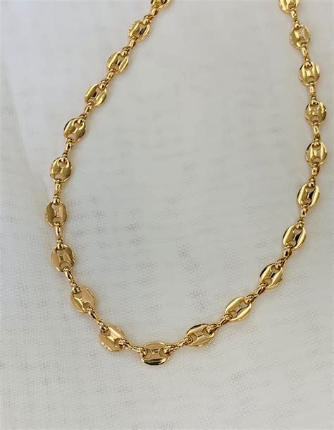 gucci gold chain 14k|gold chain Gucci link.